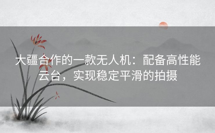 大疆合作的一款无人机：配备高性能云台，实现稳定平滑的拍摄