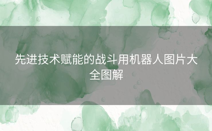 先进技术赋能的战斗用机器人图片大全图解