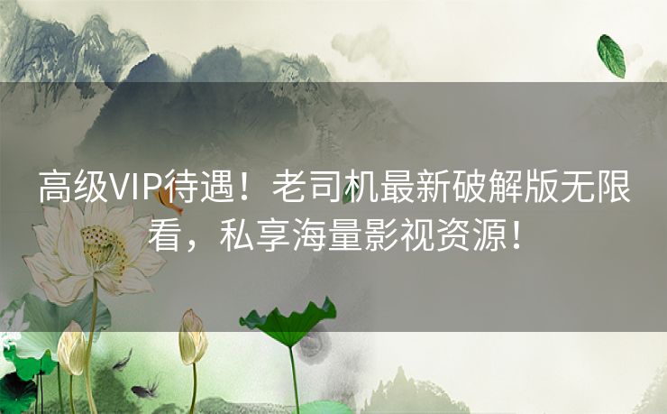 高级VIP待遇！老司机最新破解版无限看，私享海量影视资源！