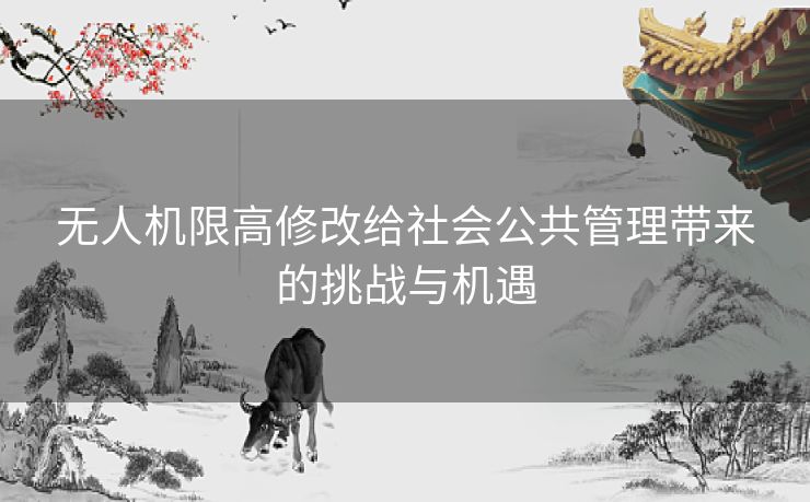 无人机限高修改给社会公共管理带来的挑战与机遇