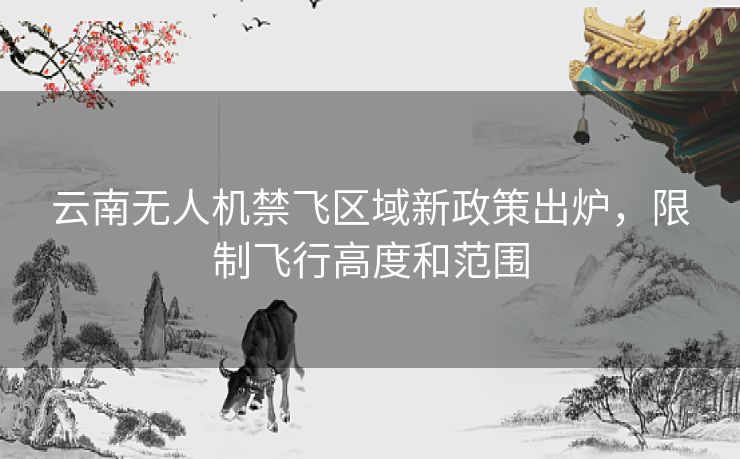 云南无人机禁飞区域新政策出炉，限制飞行高度和范围