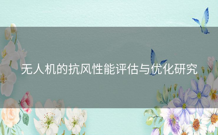 无人机的抗风性能评估与优化研究