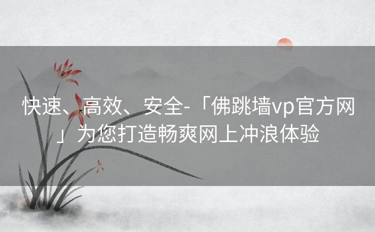 快速、高效、安全-「佛跳墙vp官方网」为您打造畅爽网上冲浪体验